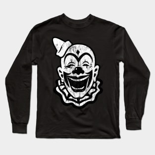 Monochrome Clown distressed Long Sleeve T-Shirt